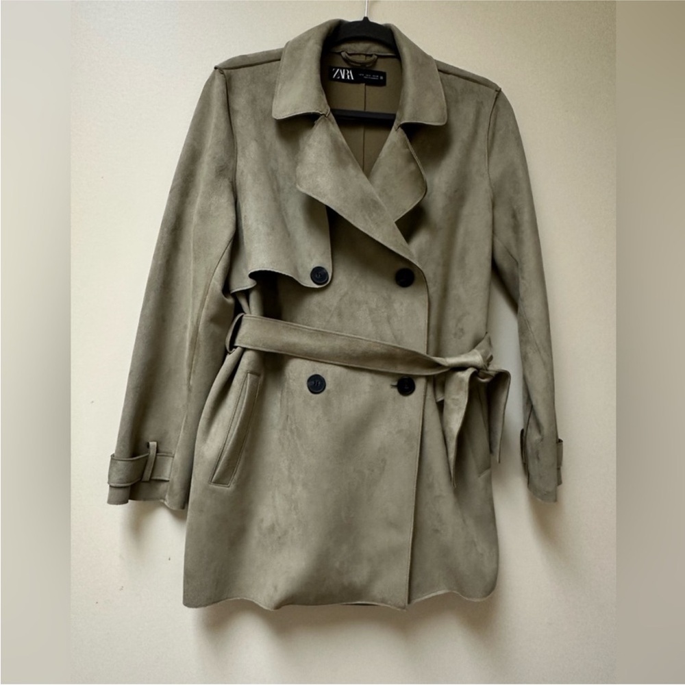 Zara Women's Classic Green Trench Coat